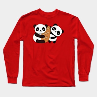 twin panda Long Sleeve T-Shirt